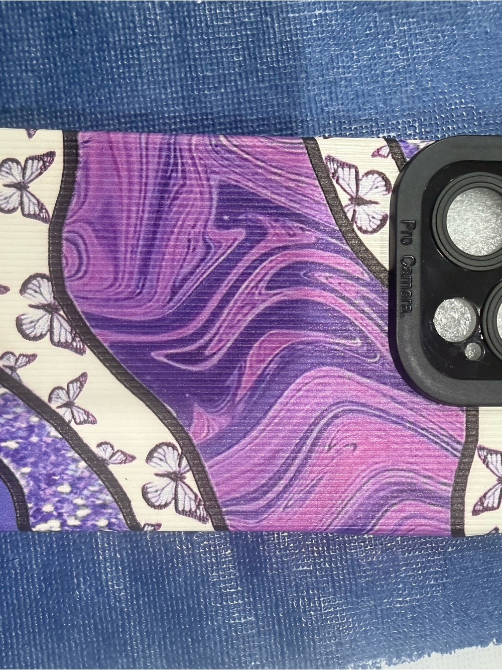Marbled Purple & Pink Butterfly Phone Case